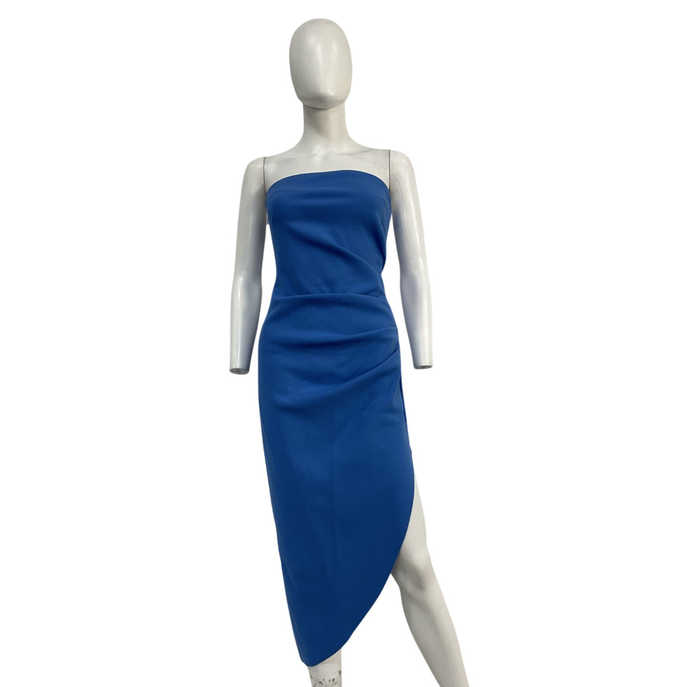 Misha Bonded Marina Blue Audrina Midi Dress Size S - Picture 2 of 6